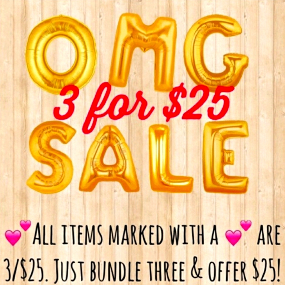 💕Any item with hearts bundle 3 for 25 💕